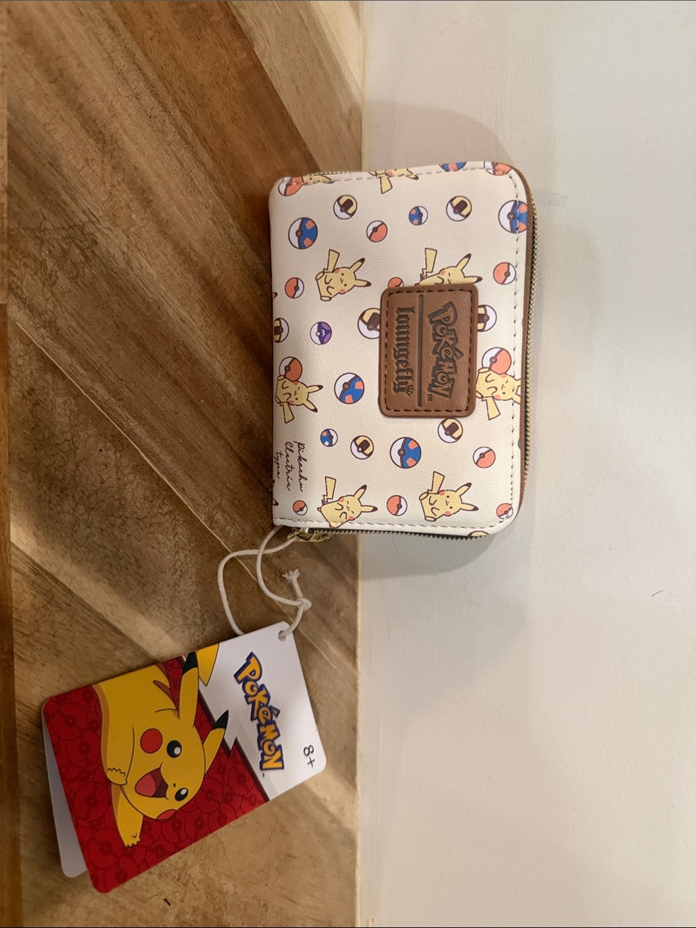 Pokemon Pikachu Zip Wallet - Cream with Red & Blue Accents